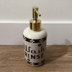 Elegant Cream and Gold Soap Dispenser